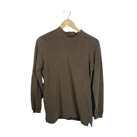 VINTAGE Von Furstenberg Mock Neck Knit Pullover in Brown Size M