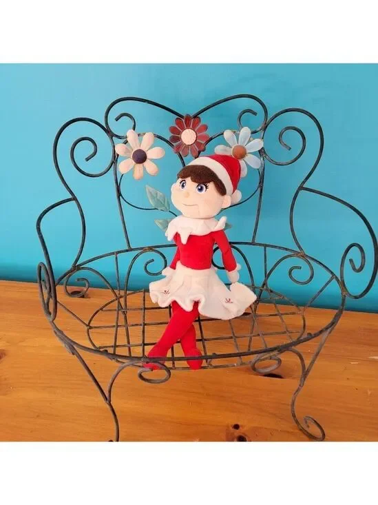 CCA&B 2005 Elf on the Shelf Christmas Plush 12'' Girl Skirt Vintage T54