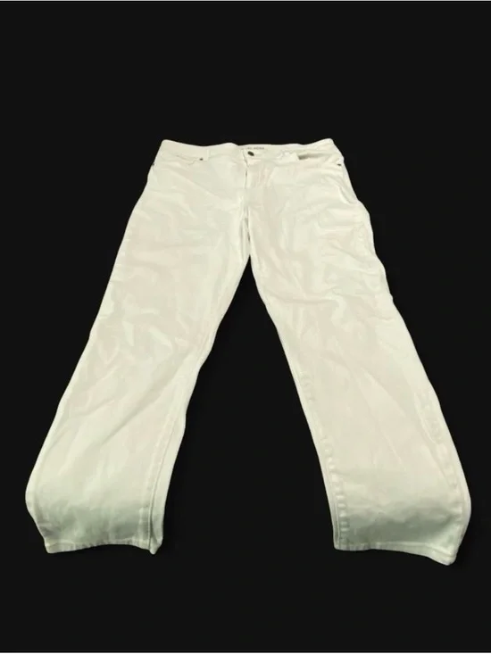 Michael Kors Cream/White Jeans with Logo Waistband