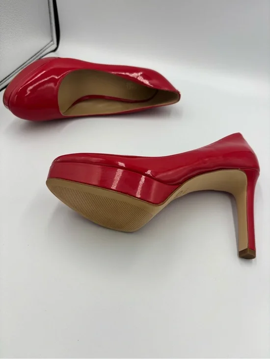 Michael Kors Patent Red Pumps Heels Women’s Size 7.5M Like New