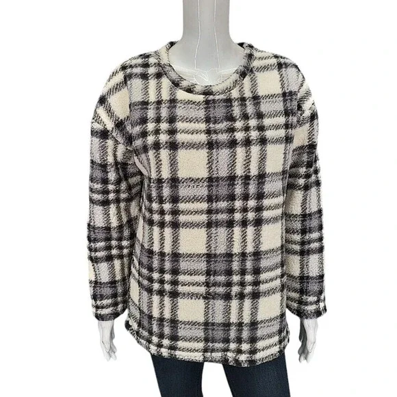 Cuddl Duds Womens Trendy Printed Cloud Fleece Pullover Medium Size Cozy Top