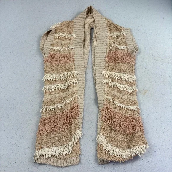 Moth Anthropologie Womens M L Sleeveless‎ Cardigan Boho Coastal Grandma Striped
