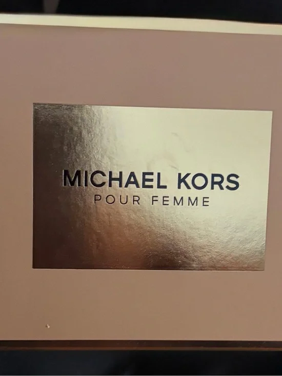 Michael Kors Pink Box with Metallic Gold Logo Panel