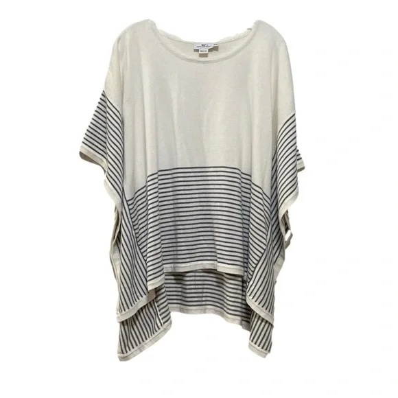 VINEYARD Vines Women’s Cotton Striped Sweater Poncho Size XS/S