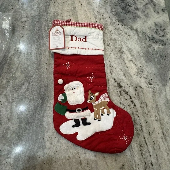 NWT Pottery Barn Kids Quilted Christmas Stocking 