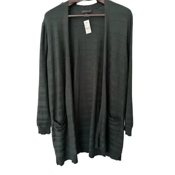 Lane Bryant‎ Forest Green Long Sleeve Open Front Cardigan Size 22/24 NWT