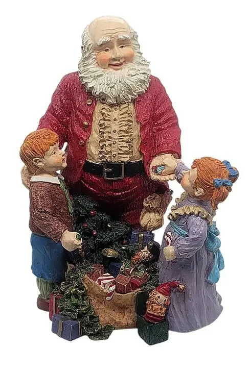 Vtg 1987 Mckenna Santa Christmas Figurine Children Memories Of Childhood 8.5
