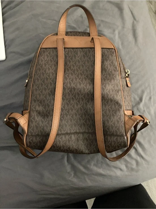 Michael Kors Brown/Tan Monogram Backpack