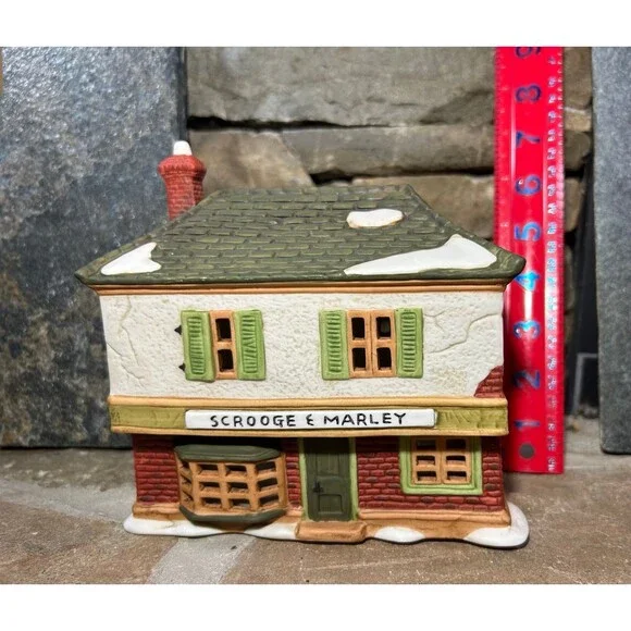 Dept 56 Dickens Series Scrooge And Marley Counting House 6500-5 W/light & Box