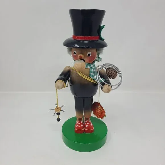 Steinbach Chimney Sweep Wood Figure Smoker 1960s Made In Germany