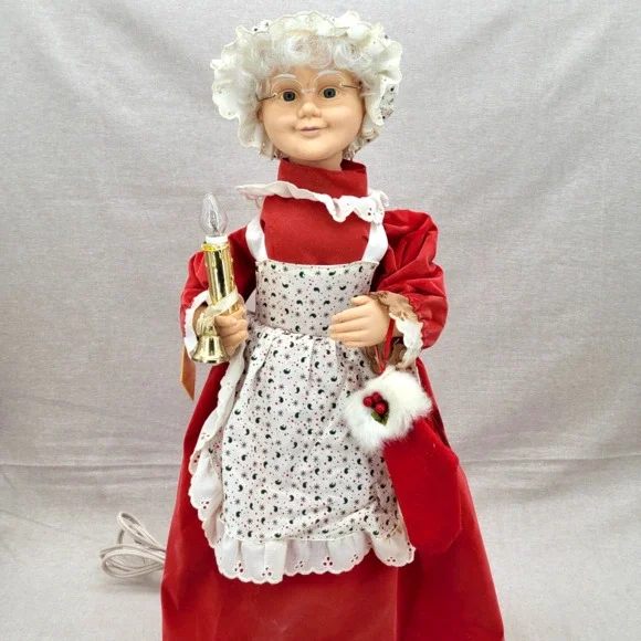 1995 Vintage Animated Telco MRS Santa Claus 24” Motionette Lighted, WORKS - READ