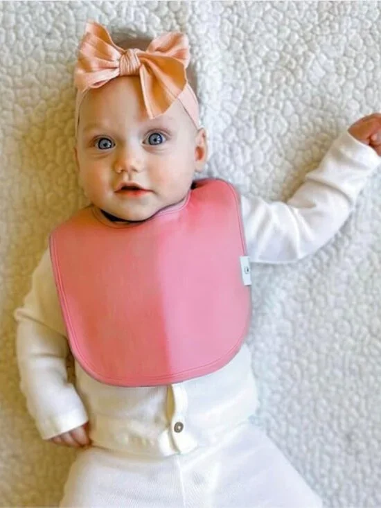 Diaper Squad 10 pack Girly Square Organic Cotton & Fleece Baby Drool Bibs Set