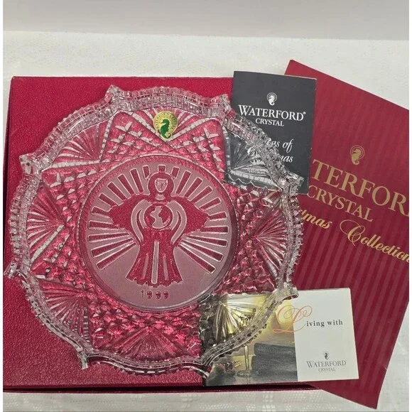 Waterford Crystal Songs of Christmas 4th Edition Joy to the World 1999 Plate NEW