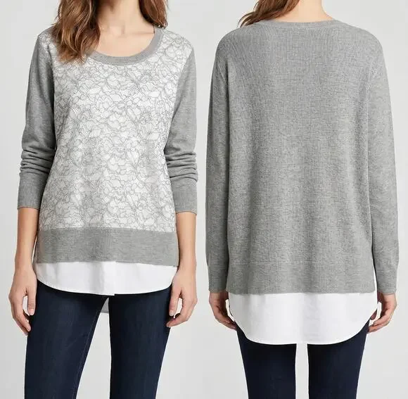 Simply Vera Wang NEW NWT Plus Size 2X Pullover Top 2Fer Blouse Under