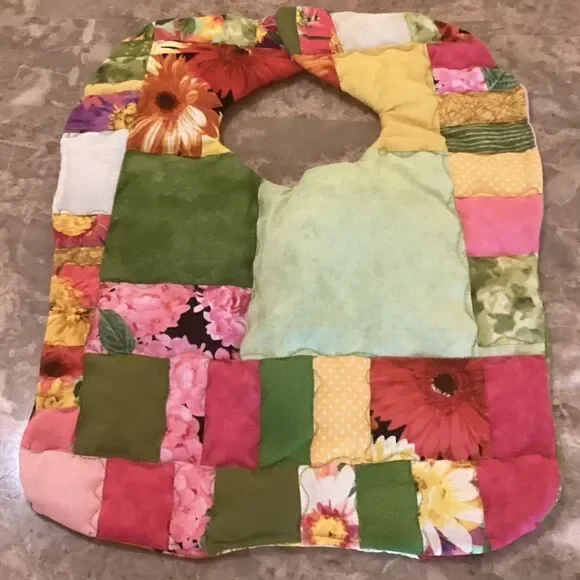 NWOT. Hand Crafted Quilted Reversible Baby Bib. $12 ea. or 3/$25