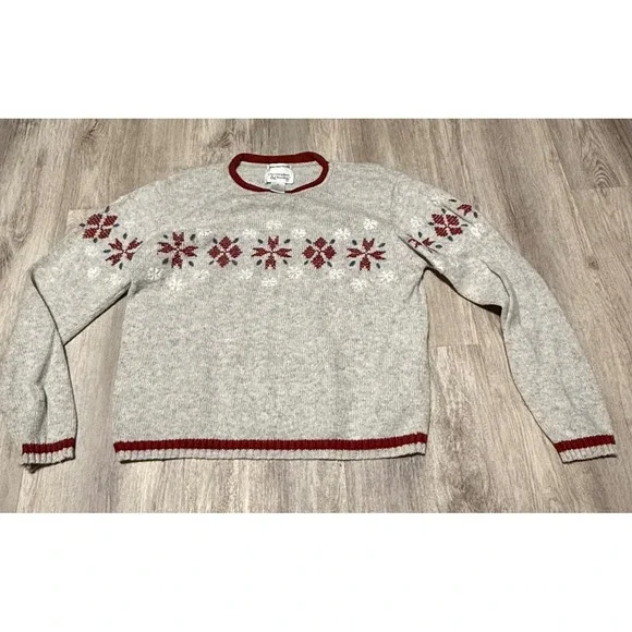 Christopher &‎ Banks Embroidered Snowflake Sweater Holiday Winter Size M