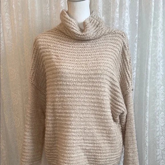 AERIE Cream Turtleneck Sweater