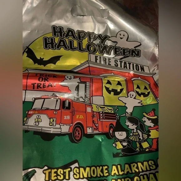 Vintage Halloween Fire Station Trick-or-Treat Bags  There are 40 bags.