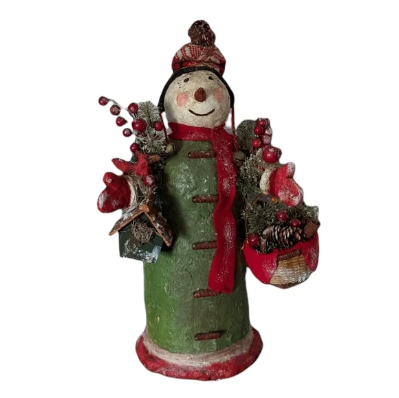 Thomas Panetta Krisnick Signed Rustic Snowman