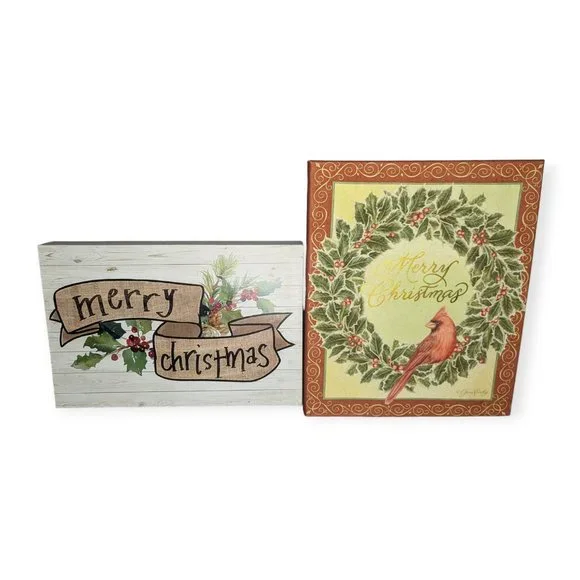 Set of 2 Christmas Signs