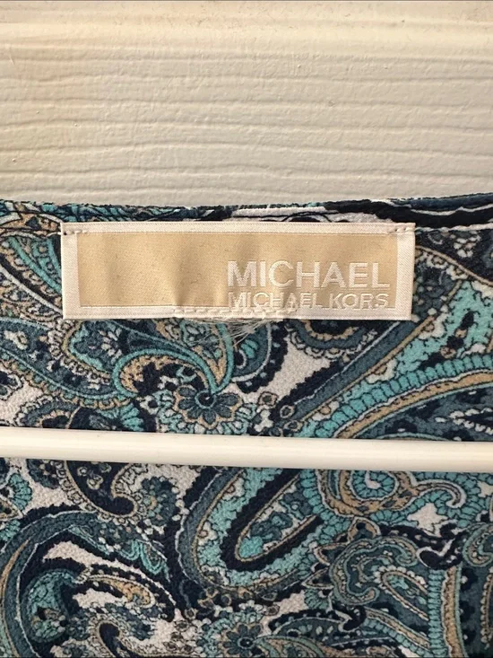 Michael Kors Teal Paisley Dress