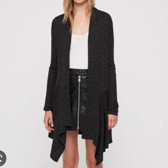 All Saints stripe keld olivo cardigan (small)‎