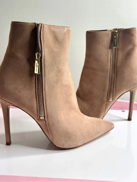 Michael Kors Suede Pointed-Toe Ankle Booties