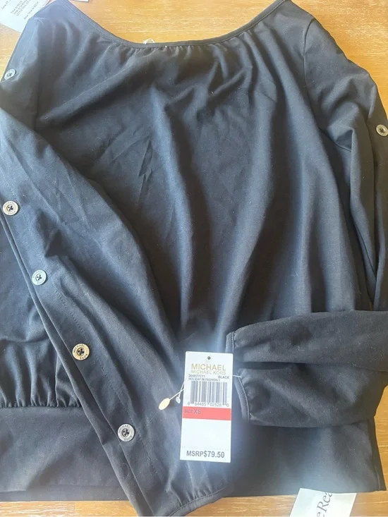 Michael Kors Black Lightweight Long Sleeve Shirt