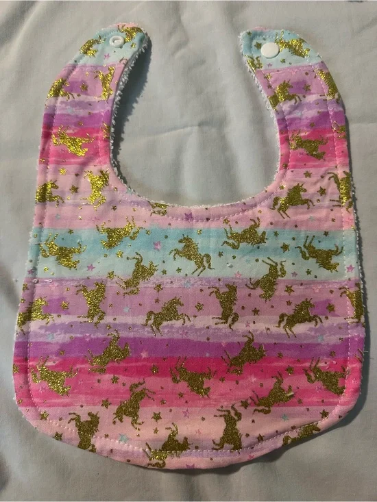 Handmade Unicorn bib
