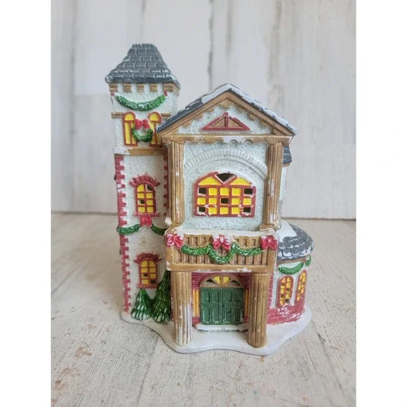 Vintage trim a home court house village accessory Xmas home decor figure