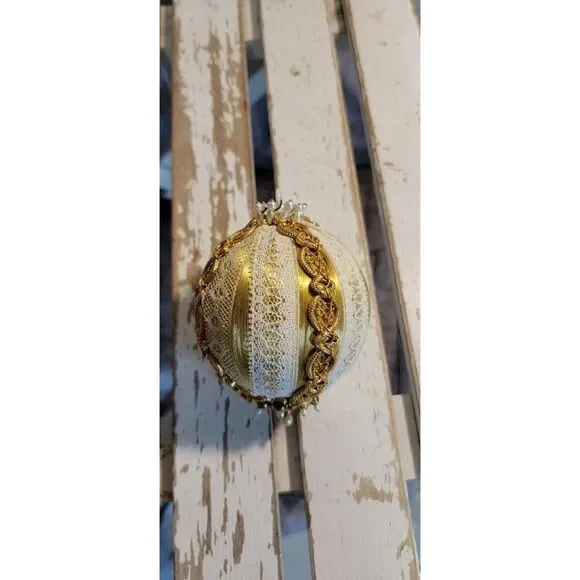 Chandelier Ball Gold white ornament‎ xmas