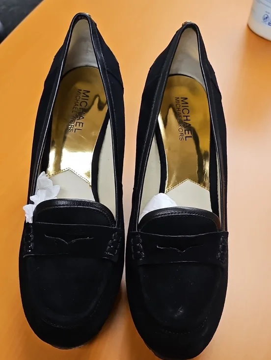 Michael Kors Rory Black Suede Wedge Size 10 NWT