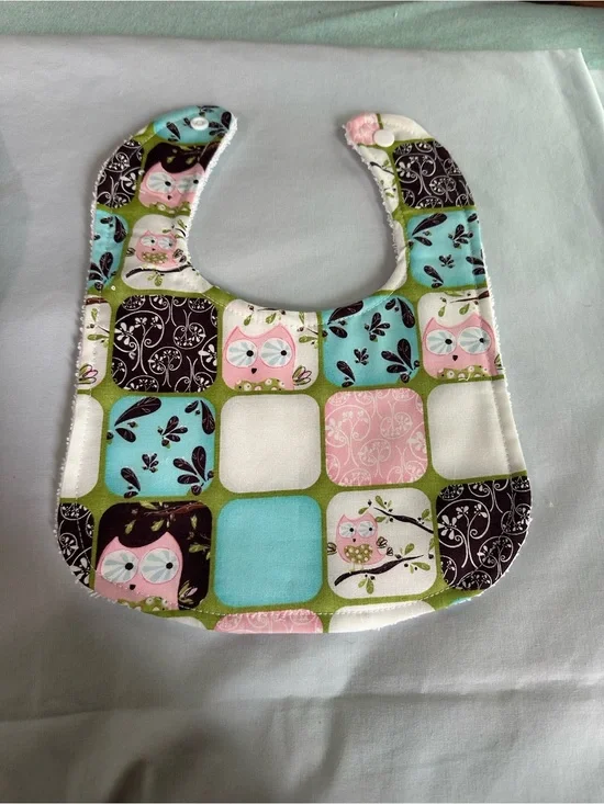 Handmade Owl bib