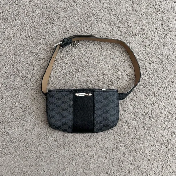 Michael Kors MK Logo Canvas Belt Bag Womens