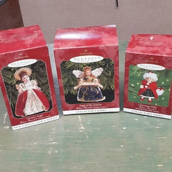Bundle of 3‎ Hallmark Keepsake Madame Alexander ornaments.
