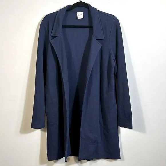 Blair Navy Blue Open Face Cardigan Women Size Medium