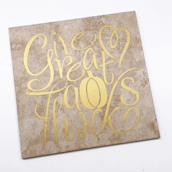 Give Great Thanks Fall tile decoration