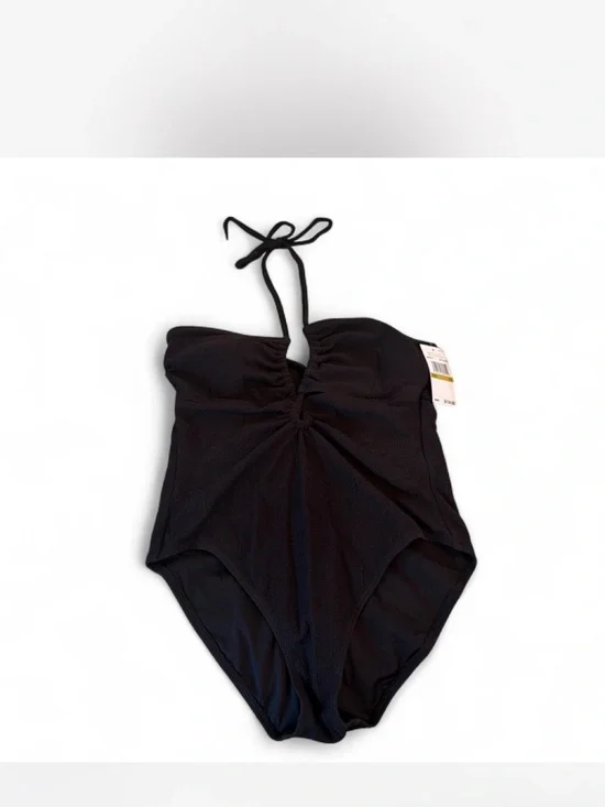 Michael Kors Black One-Piece Swimsuit with Halter Neck