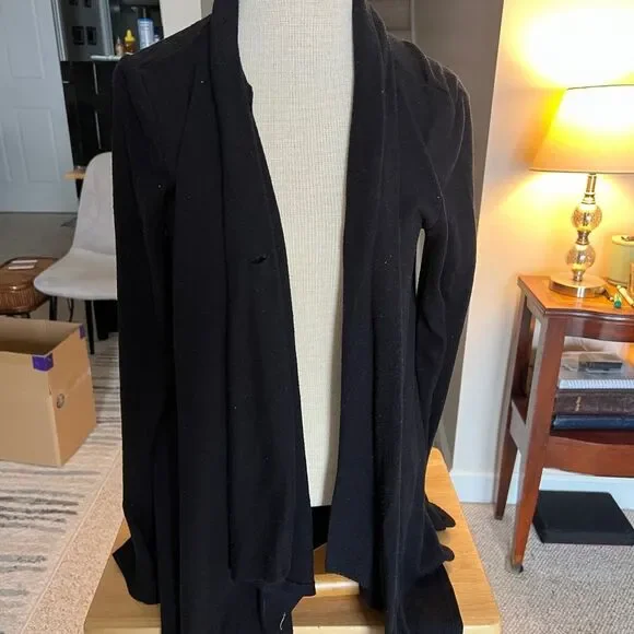 AB Studio Elegant Black Women's Cardigan Large