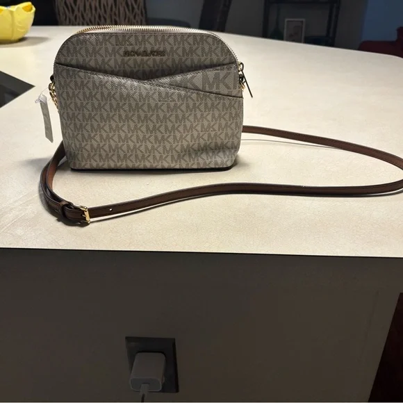 Michael Kors Tan Crossbody Bag with Gold Chain