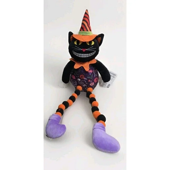 Halloween‎ Plush Vintage Style Grinning Sitting Cat 18