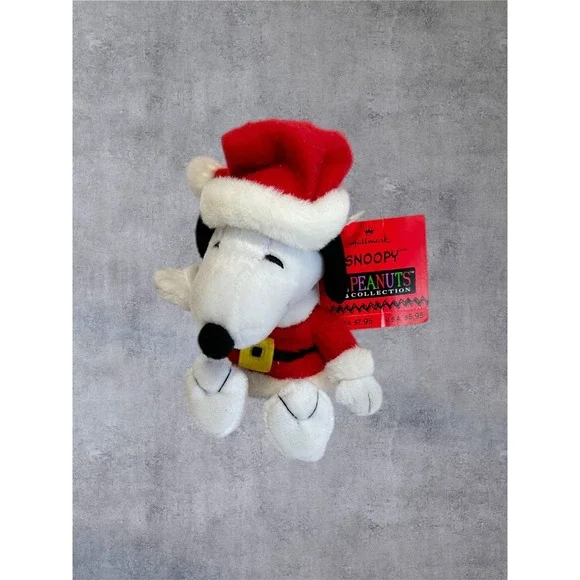 Hallmark Snoopy Plush Christmas Santa Small Red White NEW Vtg Peanuts XPL3172