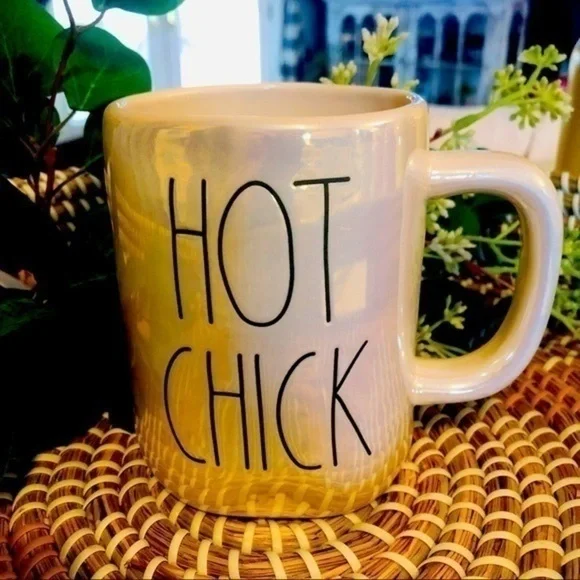 Rae Dunn “HOT CHICK” Iridescent Mug NWT