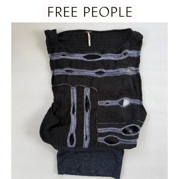 Old School Free People Layered Blouson Sweater Tank