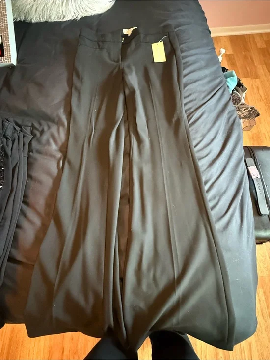 Michael Kors Black Wide-Leg Dress Pants