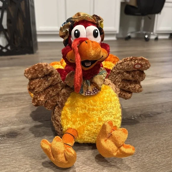 VTG Kids Of America Plush‎ Musical Turkey Fall Farm Autumn Thanksgiving Decor 9