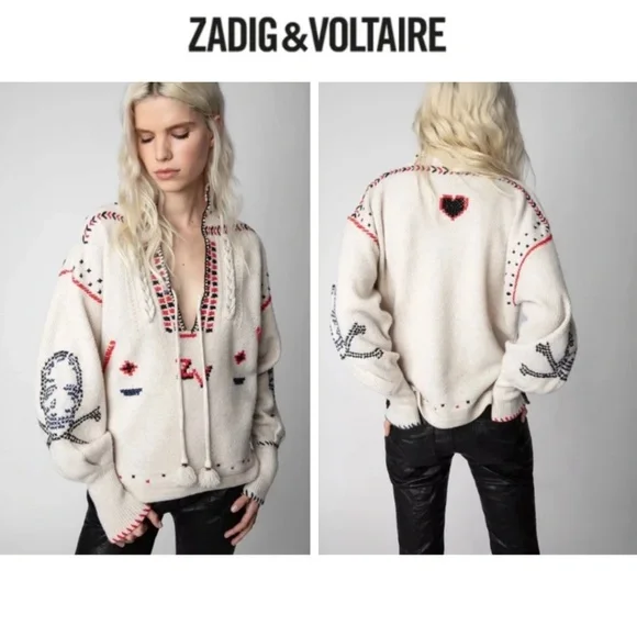 Zadig and Voltaire Amanda Wews Cashmere Wool Blend Sweater