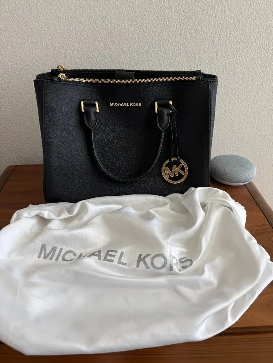 Michael Kors Sutton Medium Black Satchel