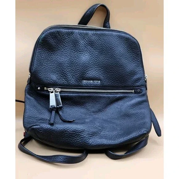 Michael Kors Backpack, Black Silver Hardware