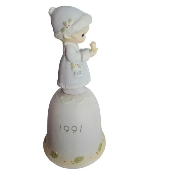 Precious Moments 1991 Christmas Bell May Your Christmas Be Merry 524182 Vintage